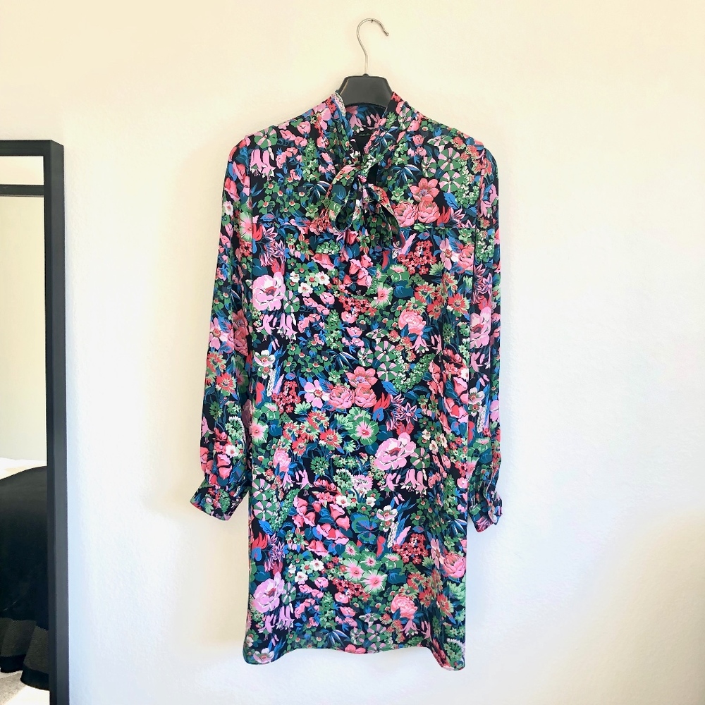 Anthropologie Tamara Floral Mock Neck Dress Size S - Picture 5 of 5